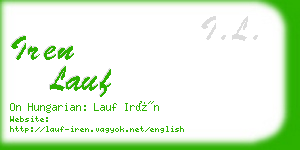 iren lauf business card